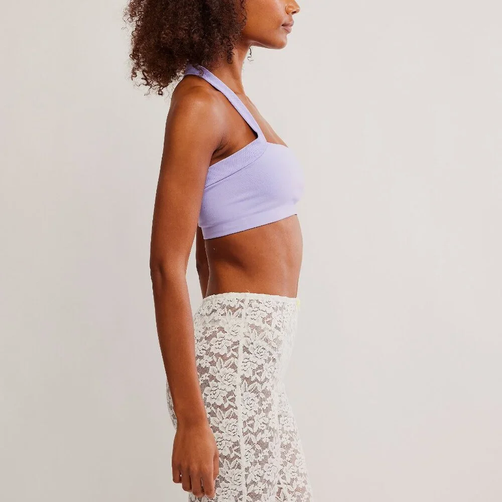 NWT Free People Margot Seamless Halter Bralette - Lavender - XS/S - Picture 2 of 7